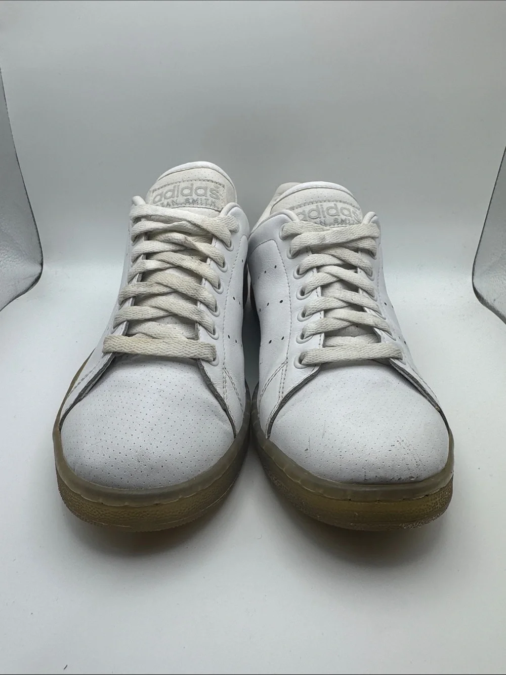 VINTAGE 2007 ADIDAS STAN SMITH WHITE TOE SNEAKERS MEN'S SIZE US 9